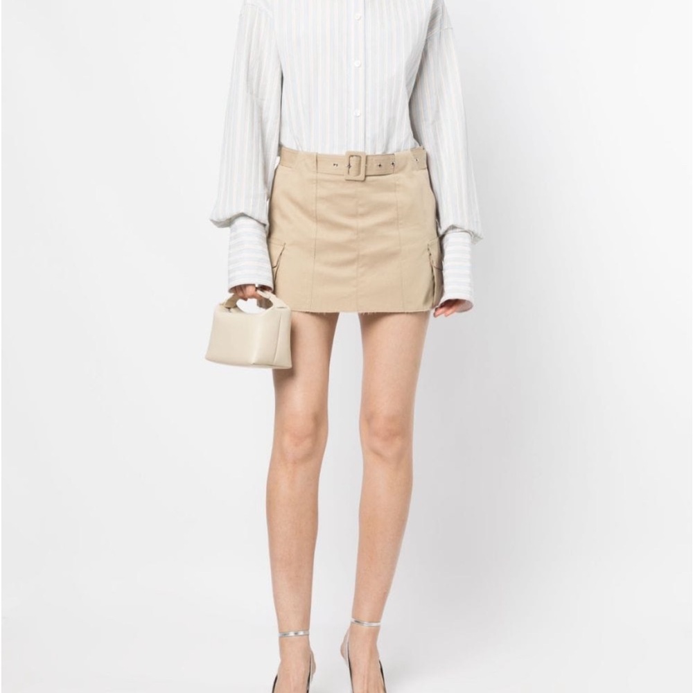 System Belted Mini Skirt